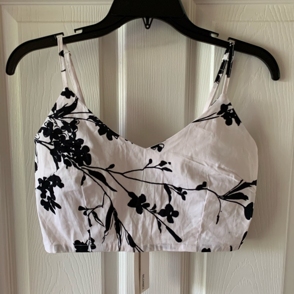 Black & White Crop Top